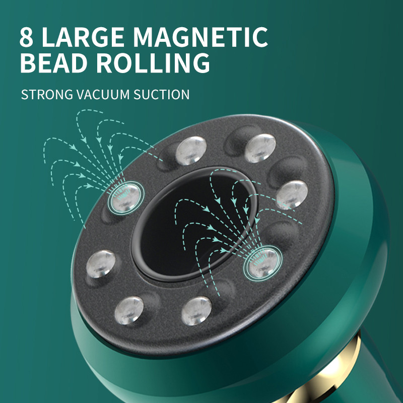 Електрически вендузен масажор Вакуумна вендуза GuaSha Антицелулитен Красота Здраве Остъргване Инфрачервена топлина Масажна терапия за отслабване