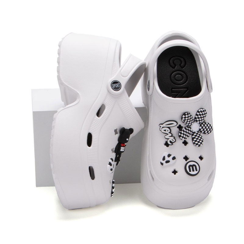 Модни DIY Сандали на платформа Дамски летни 2024 г. Чехли на танкетка Дамски сандали със затворени пръсти, неплъзгащи се на открито Mujer