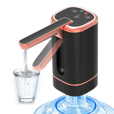 Pompă pentru sticle cu dozator de apă, pompă electrică pentru apă pentru sticla universală de 2-5 galoane, dozator portabil de apă potabilă cu încărcare USB