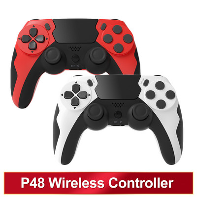 Controler wireless BT Gamepad pentru consola PS4 PS3 PC Joystick cu touchpad Gyro cu 6 axe Vibrație dublă latență Gamepad fără latență