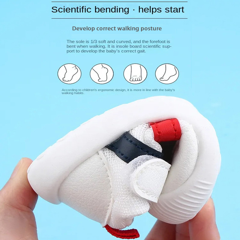 Бебешки обувки за малко дете Four Seasons 0-3 години Детски меки подметки Нехлъзгащи се обувки Момиче Момче Мрежести дишащи единични обувки за ходене