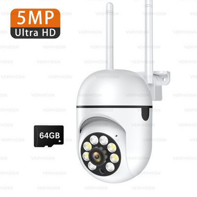 8MP WIFI PTZ камера IP CCTV Камера за видеонаблюдение AI Човешко проследяване Двупосочно аудио HD нощно виждане Водоустойчива на открито 4X увеличение