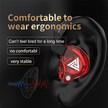 Γνήσιο QKZ AK6 Copper Driver HiFi Wired Earphone Race Sport Headphone Bass Stereo Headset Music Earbuds 3,5mm In Ear With Mic