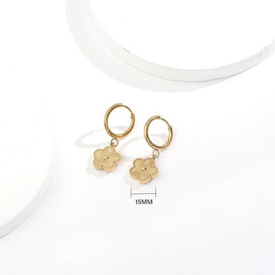 ALTERA Неръждаема стомана Горещи продавани Златна детелина Регулируема гривна Луксозна петлистна гривна с цветя Бижута за жени Подарък