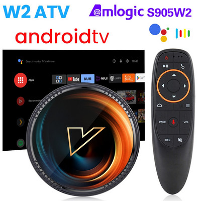 W2 ATV TV Box Android 11 Amlogic S905W2 Toetab 4K AV1 2.4 & 5G Wifi BT koos Google Voice Remote 2G16G 4G32G 64G Smart TV Box