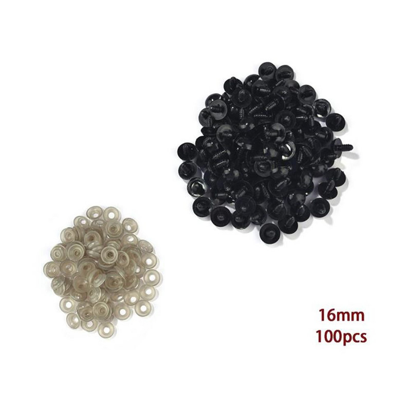 100 бр. 10 мм Аксесоари за кукли с очна ябълка Черни плюшени защитни очи Амигуруми за играчки 6 мм 8 мм 12 мм Направи си сам забавна играчка Очи на животно