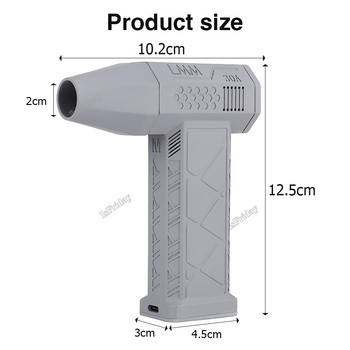 Mini Turbo Jet Fan 110000RPM Ταχύτητα ανέμου 45m/s χωρίς ψήκτρες μοτέρ χειρός ανεμιστήρας υψηλής απόδοσης Cyclone Turbo Electric Blower