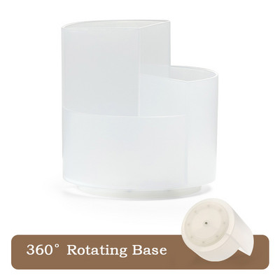 Περιστρεφόμενη θήκη για στυλό 360° Επιτραπέζια μεγάλη χωρητικότητα Κουτί αποθήκευσης μολυβιού 9-πλέγμα Organizer γραφικής ύλης Σχολική βάση στυλό γραφείου