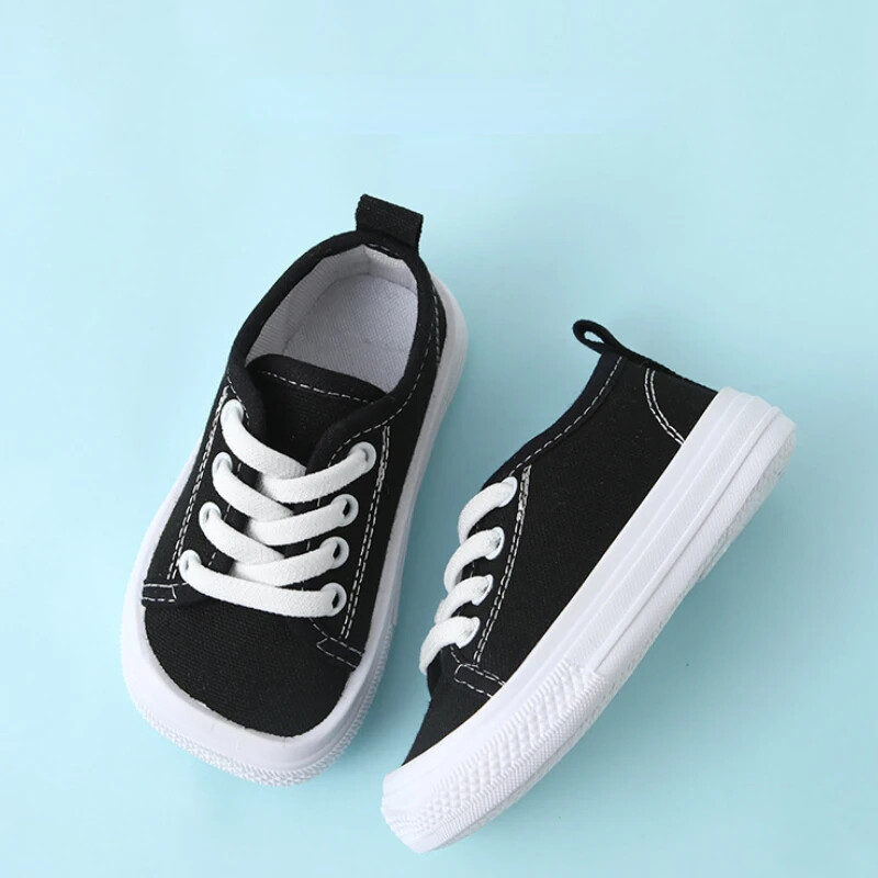 Детски обувки Zapatillas Есенни нови спортни обувки за момче Едноцветни обикновени детски обувки Универсални ежедневни обувки Ежедневно облекло Платнени обувки за тенис