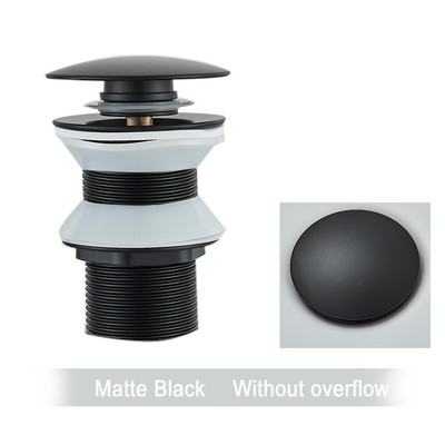 Auksinis iššokantis išleidimo mygtukas Vonios kriauklės kištukas Išleidimo sifonas Atliekų kamštis Praustuvo maišytuvas Priedas praustuvo vamzdis juodas