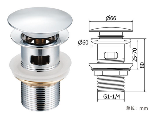 Auksinis iššokantis išleidimo mygtukas Vonios kriauklės kištukas Išleidimo sifonas Atliekų kamštis Praustuvo maišytuvas Priedas praustuvo vamzdis juodas