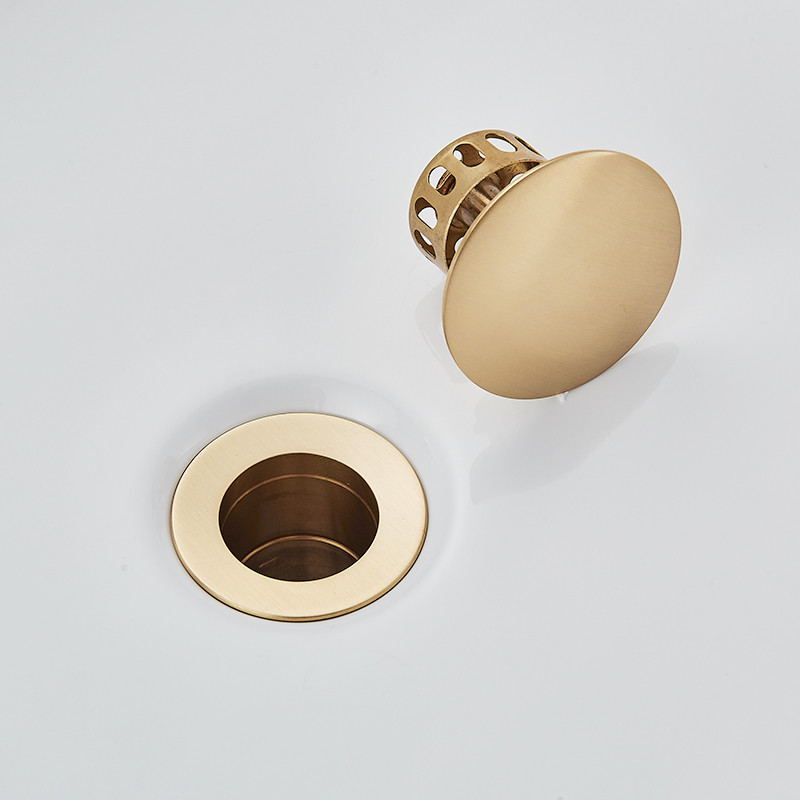 Auksinis iššokantis išleidimo mygtukas Vonios kriauklės kištukas Išleidimo sifonas Atliekų kamštis Praustuvo maišytuvas Priedas praustuvo vamzdis juodas