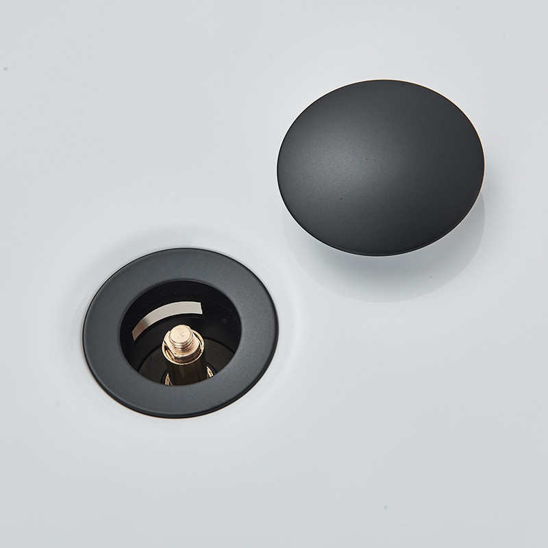 Auksinis iššokantis išleidimo mygtukas Vonios kriauklės kištukas Išleidimo sifonas Atliekų kamštis Praustuvo maišytuvas Priedas praustuvo vamzdis juodas