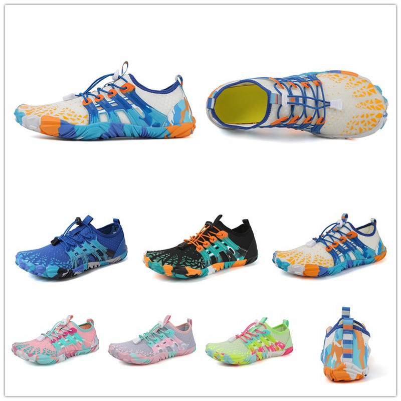 Жени, мъже, водни обувки, лято, плаж, пет пръста, боси, плуване, сърфиране, водна обувка, цветни крайбрежни речни чехли, маратонки Mujer