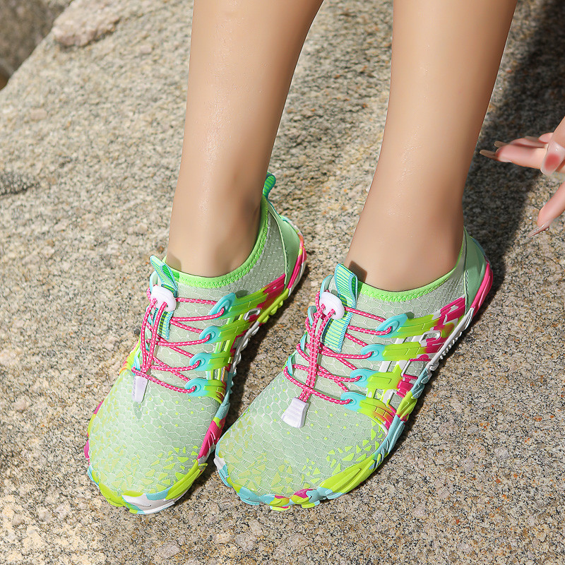 Жени, мъже, водни обувки, лято, плаж, пет пръста, боси, плуване, сърфиране, водна обувка, цветни крайбрежни речни чехли, маратонки Mujer