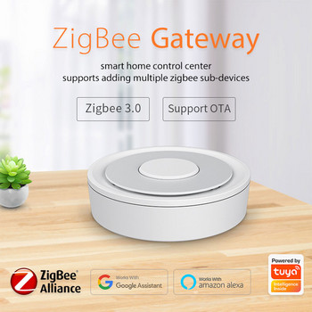 Tuya Zigbee 3.0 Gateway Hub Безжичен/кабелен интелигентен домашен мост Smart Life APP Дистанционно управление Работи с Alexa Google Assistant