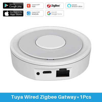 A Tuya Zigbee 3.0 Gateway Hub vezeték nélküli/vezetékes Smart Home Bridge Smart Life APP távirányító működik az Alexa Google Assistant segítségével