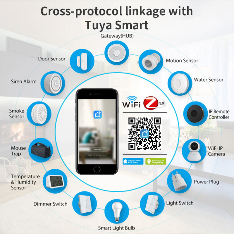 Tuya Zigbee 3.0 Gateway Hub Безжичен/кабелен интелигентен домашен мост Smart Life APP Дистанционно управление Работи с Alexa Google Assistant