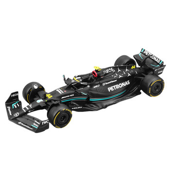 Bburago 1:43 2023 Mercedes-AMG PETRONAS F1 Team W14 Алуминиева кола, лят модел, състезателен луксозен автомобил Играчка Луис Хамилтън Ръсел