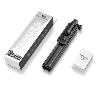 Rankinė 360 laipsnių lanksti sportinė kamera, vienakojis stovas mobiliesiems telefonams mini asmenukės lazdelės trikojis su belaidžiu nuotolinio valdymo pultu