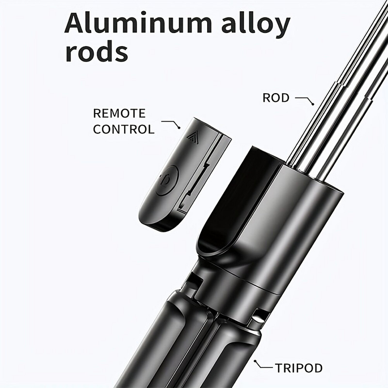 Rankinė 360 laipsnių lanksti sportinė kamera, vienakojis stovas mobiliesiems telefonams mini asmenukės lazdelės trikojis su belaidžiu nuotolinio valdymo pultu