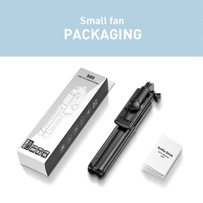 Rankinė 360 laipsnių lanksti sportinė kamera, vienakojis stovas mobiliesiems telefonams mini asmenukės lazdelės trikojis su belaidžiu nuotolinio valdymo pultu