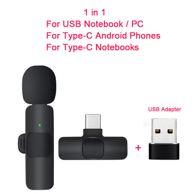 Mikrofon s reverom Bežični Lavalier Kravata Mini mikrofon za mobilni mobitel Android telefon Iphone Youtube Profesionalni mikrofon za snimanje igara