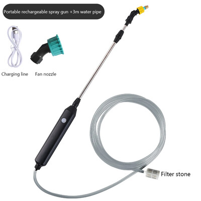 Elektromos permetező 2/3/5/6/8 m-es csövekkelGarden öntözőpisztoly 2/4 fúvókával Type-C/USB teleszkópos öntözőszerszámok 전기 분무기