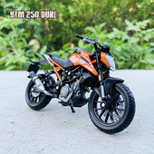 Bburago 1:18 250 KTM Duke Factory Edition Statikus öntött járművek gyűjthető motorkerékpár-modell játékok
