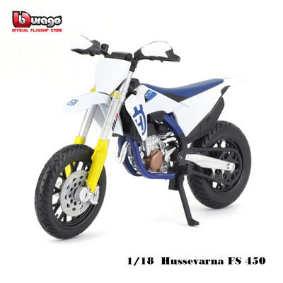 Bburago 1:18 250 KTM Duke Factory Edition Statikus öntött járművek gyűjthető motorkerékpár-modell játékok