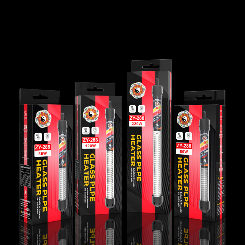 Naujas 110v-220v EU US reguliuojamos temperatūros termostato šildytuvo strypas panardinamas akvariumas žuvų rezervuaro vandens šiluma 35W/60W/120W/220W