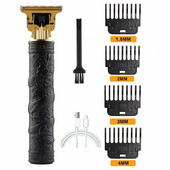 Električni šišač za muškarce Black Long Dragon USB punjenje Električni šišač s graviranjem Brijačnica Electric Faders Shaved ABS7