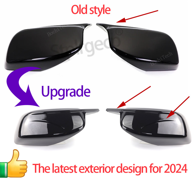 2024 New Carbon Fiber Look Black šoninio veidrodėlio dangteliai, skirti BMW 5 serijos E60 E61 E63 E64 2004-2008 520i 525i 528i 528xi 530i