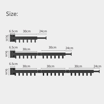 Сгъваема стойка за сушене на дрехи от алуминиева сплав, монтирана на стена, идеална за балкон, спалня, кухня, всекидневна