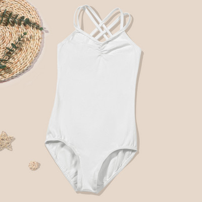 Balett trikó lányoknak tipegő táncszínpadi ruhák camisole Crisscross Back gimnasztika balerina ruha