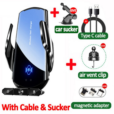 Autós vezeték nélküli töltő mágneses gyorstöltő állomás légszellőző állvány autós telefontartó tartó iPhone 15 14 13 12 Samsung Xiaomihoz