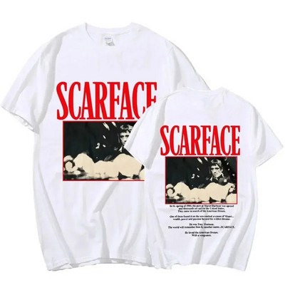 2024-es film Scarface Tony Montana Graphics Férfi póló Férfi Hip Hop Fashion Rock Ruházat Pólók Vintage Férfi Túlméretes póló