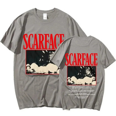 2024-es film Scarface Tony Montana Graphics Férfi póló Férfi Hip Hop Fashion Rock Ruházat Pólók Vintage Férfi Túlméretes póló