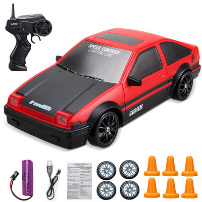2,4G kiire Drift Rc Car 4WD mänguasja kaugjuhtimispult AE86 mudel GTR Sõiduki auto RC võidusõiduautod Mänguasi lastele jõulukingid