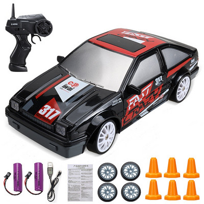 2,4G didelio greičio Drift Rc Car 4WD žaislinis nuotolinio valdymo pultas AE86 modelis GTR transporto priemonė RC lenktyniniai automobiliai žaislas vaikams Kalėdinės dovanos