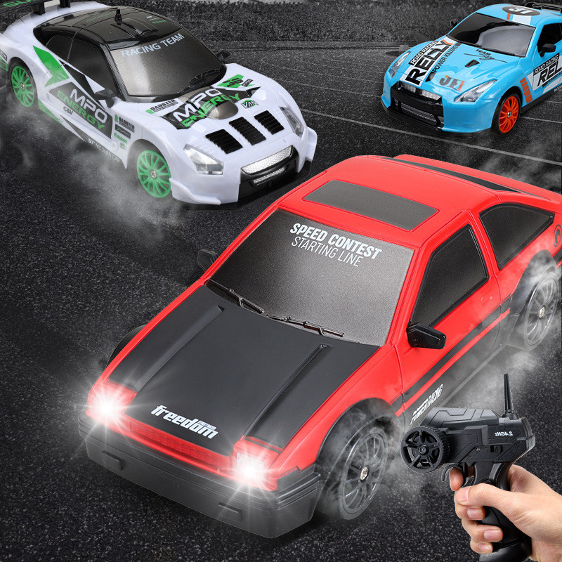 2,4G didelio greičio Drift Rc Car 4WD žaislinis nuotolinio valdymo pultas AE86 modelis GTR transporto priemonė RC lenktyniniai automobiliai žaislas vaikams Kalėdinės dovanos