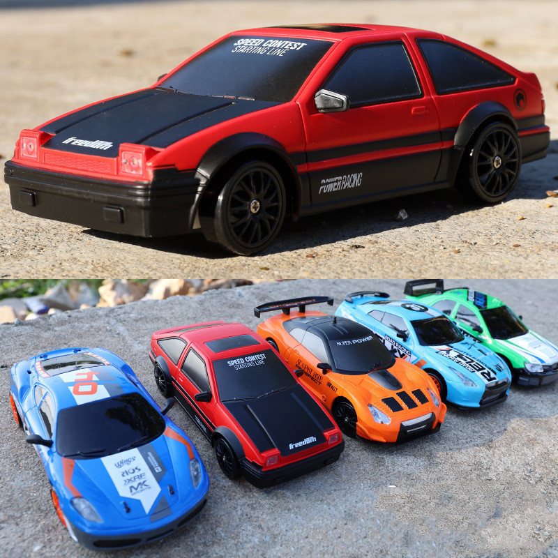 2,4G didelio greičio Drift Rc Car 4WD žaislinis nuotolinio valdymo pultas AE86 modelis GTR transporto priemonė RC lenktyniniai automobiliai žaislas vaikams Kalėdinės dovanos
