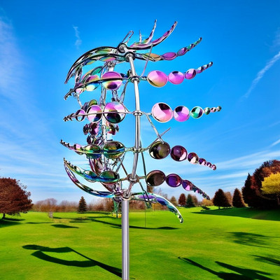 1 tk maagiline kineetiline metallist tuuleveski spinner unikaalne tuulejõul töötav püüdur Loominguline siseõue aia muru väliõue kaunistus