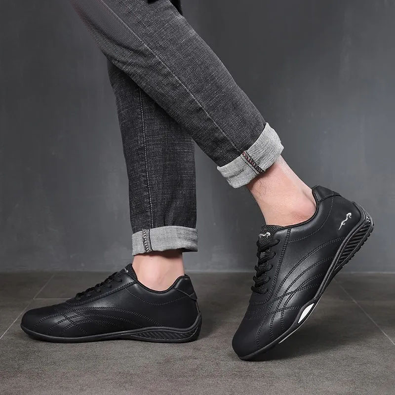 Vīriešu apavi Ikdienas ādas plakanie apavi vīriešiem, elpojošas ikdienas pastaigu kedas Mokasīns, neslīdošs formāla brīvā laika apavi