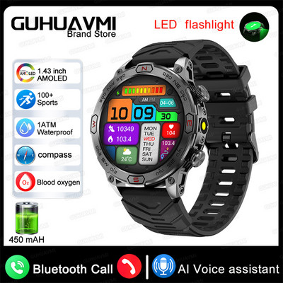2024 Novo za Xiaomi Outdoor Pametni sat 1.43" zaslon 5ATM Vodootporni satovi HD Bluetooth poziv GPS Pametni sat s putanjom kretanja