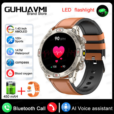 2024-es új Xiaomi Outdoor Smart Watch 1,43 hüvelykes képernyő 5ATM vízálló órák HD Bluetooth Call GPS Motion Trajectory Smartwatch