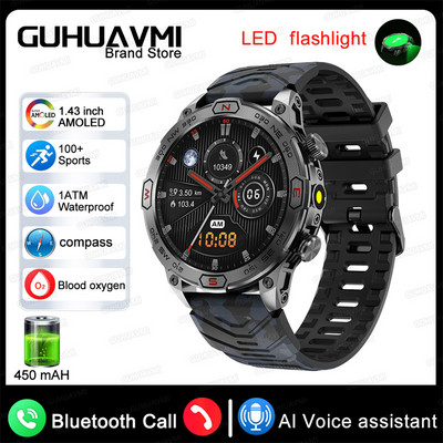 2024-es új Xiaomi Outdoor Smart Watch 1,43 hüvelykes képernyő 5ATM vízálló órák HD Bluetooth Call GPS Motion Trajectory Smartwatch