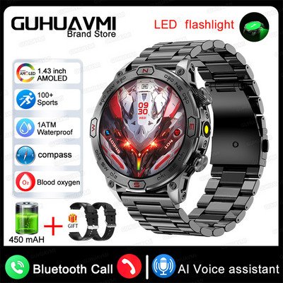 2024-es új Xiaomi Outdoor Smart Watch 1,43 hüvelykes képernyő 5ATM vízálló órák HD Bluetooth Call GPS Motion Trajectory Smartwatch