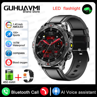 2024-es új Xiaomi Outdoor Smart Watch 1,43 hüvelykes képernyő 5ATM vízálló órák HD Bluetooth Call GPS Motion Trajectory Smartwatch