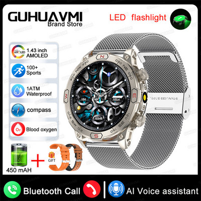 2024-es új Xiaomi Outdoor Smart Watch 1,43 hüvelykes képernyő 5ATM vízálló órák HD Bluetooth Call GPS Motion Trajectory Smartwatch